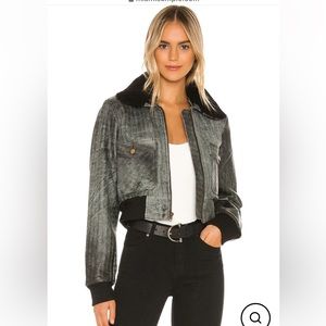 Understated leather bomber jacket